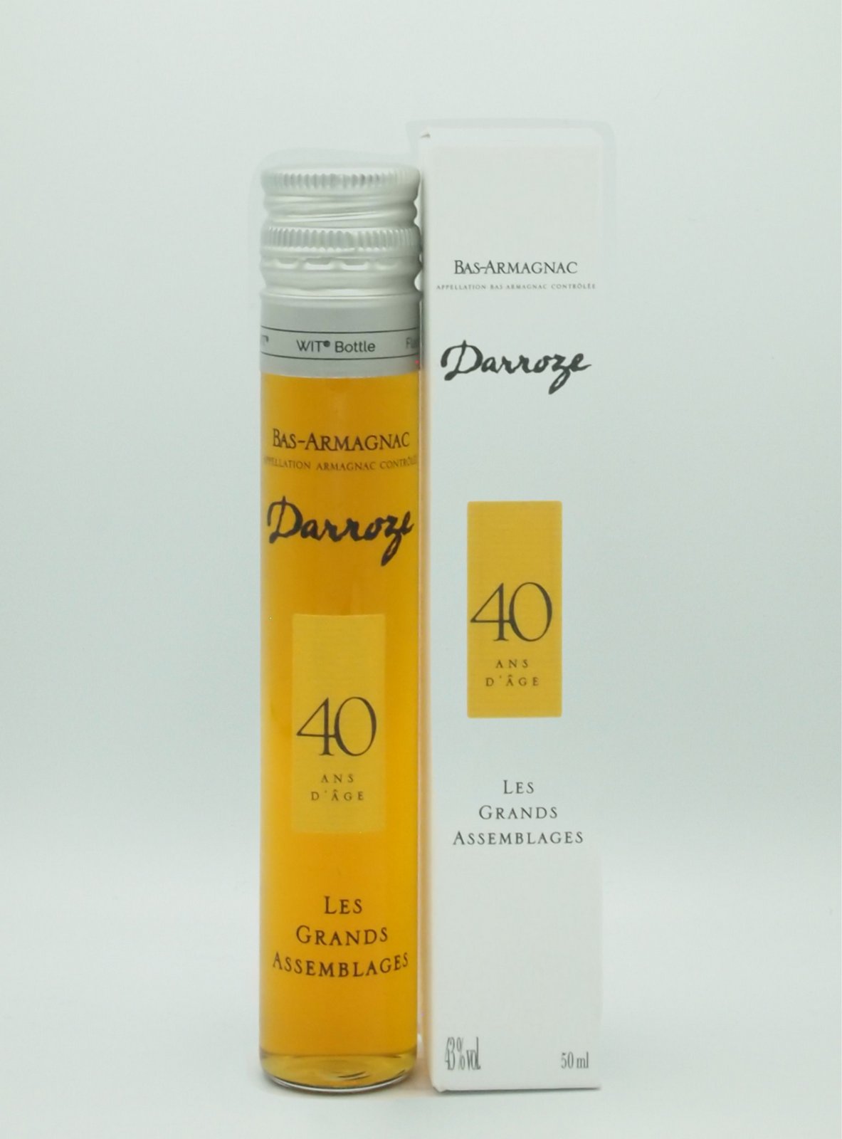 le Marché des Vins-DARROZE Bas-Armagnac "Grand Assemblage" 40 ans Tube 5cl le Marché des Vins-DARROZE-Spiritueux